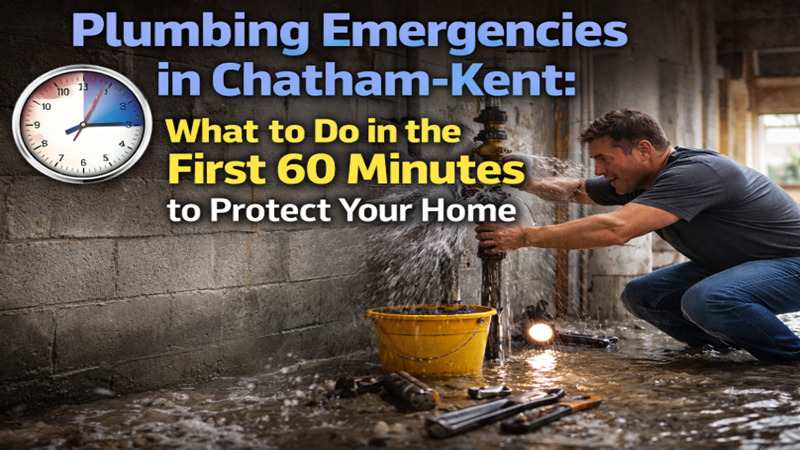 Plumbing Emergencies in Chatham-Kent: What to Do in the First 60 Minutes to Protect Your Home
